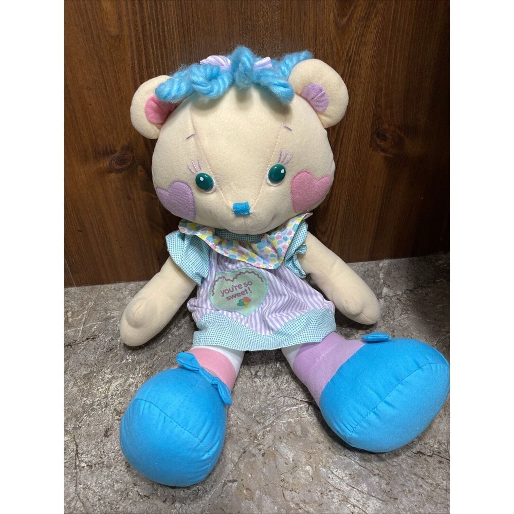 Vintage 1988 Playskool BEAR FRIENDS "You're So Sweet" Plush Doll 80's Nostalgia